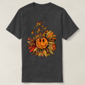 T-shirt Tournesol Leopard Papillon automne Retro Groo (Design devant)