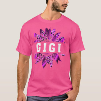 T-shirt Tournesol Léopard Promu À Gigi Grossesse Annou