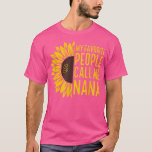 T-shirt Tournesol Mes Favoris Appelent Moi Mères Nana