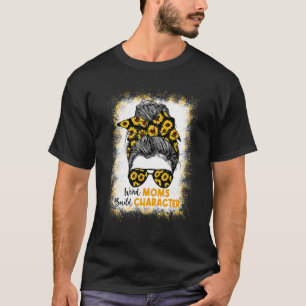 T-shirt Tournesol Moms Bizarre Générer Caractère Bleached