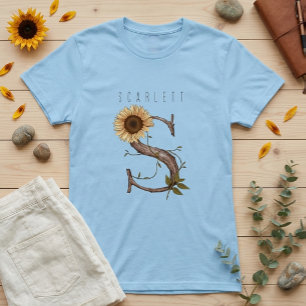 T-shirt Tournesol Monogramme 'S' Élégant