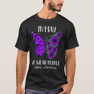 T-shirt Tournesol Nous Portons Violet Lupus Sensibilisatio