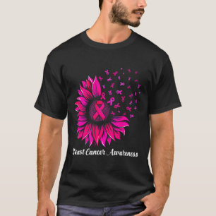 T-shirt Tournesol Porter Pink Breath Cancer Sensibilisatio