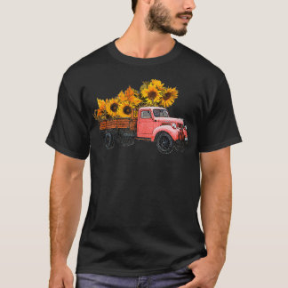 T-shirt Tournesol ramasser Camion Animaux de ferme Amateur