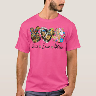 T-shirt Tournesol Rétro Licorne Amour Licorne Drôle
