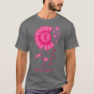 T-shirt Tournesol rose Ruban Cérébrale cancer du sein Aver