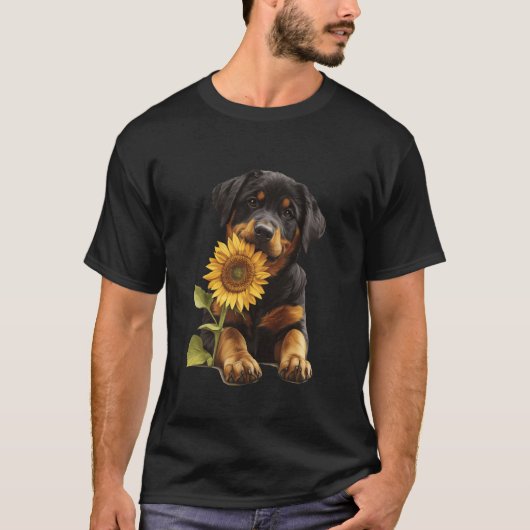 T-shirt Tournesol Rottweiler (Devant)