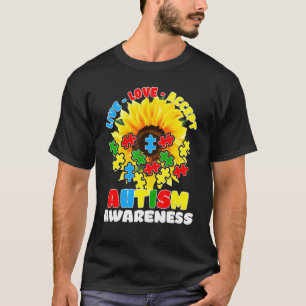 T-shirt Tournesol Sensibilisation à l'autisme Vivre Amour