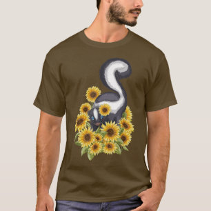 T-shirt Tournesol Skunk Animaux de compagnie Lover Zookeep