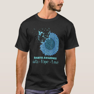 T-shirt Tournesol Type 1 Sensibilisation au diabète Foi Es