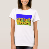 T-shirt tournesol Ukraine couleurs drapeau - Souti (Devant)