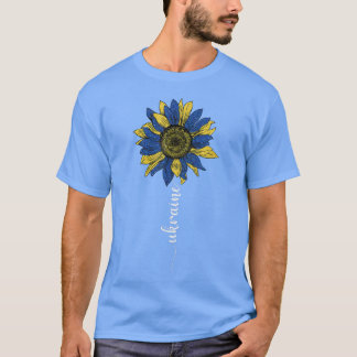 T-shirt Tournesol Ukraine Drapeau Stand Avec Ukraine