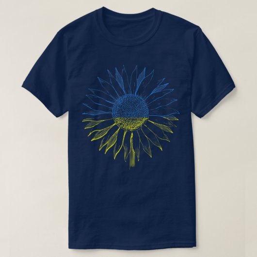 T-shirt Tournesol ukrainien Drapeau  (Design devant)