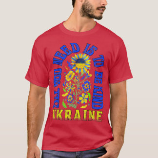 T-shirt Tournesol Ukrainien Drapeau Je Me Trouve Avec L'Uk