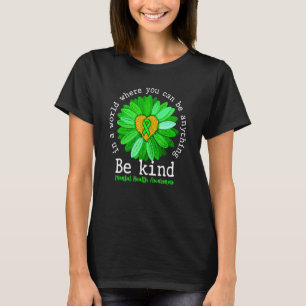 T-shirt Tournesol vert Soyez gentil Sensibilisation à la s