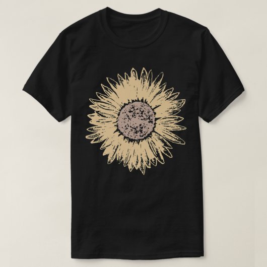 T-shirt Tournesol vintage Art Automne Automne Femmes (Design devant)