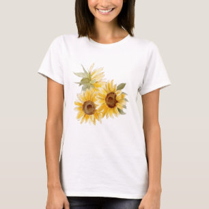 T-shirt Tournesols à l'aquarelle
