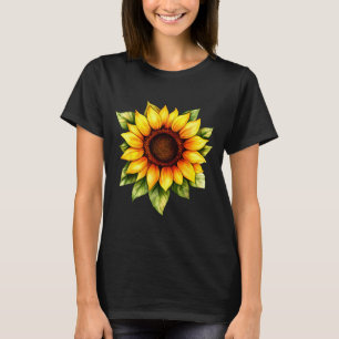 T-shirt Tournesols jaunes fleurs florales mignonnes d'été