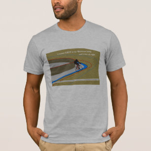T-shirt Tournez à gauche à une chemise de vélodrome