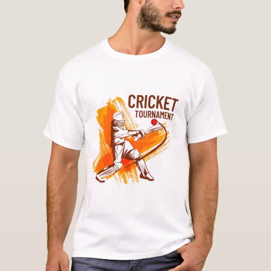 T-shirt tournoi de cricket (Devant)