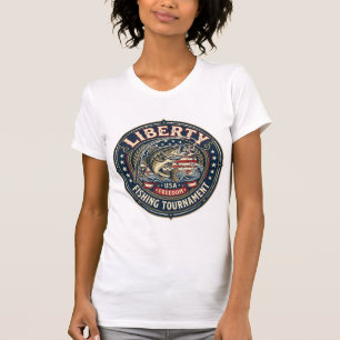 T-shirt Tournoi de pêche Liberté Patriotique Patriotique F