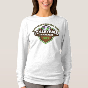 T-shirt Tournoi de volleyball personnalisé Nom de l'année