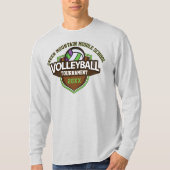 T-shirt Tournoi de volleyball personnalisé Nom de l'année (Devant)