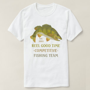 T-shirt Tournoi d'équipe de pêche Pêche Poisson de bass