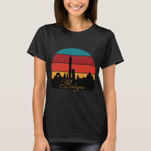 T-shirt Tours de Bologne Crépuscule Rétro Voyage