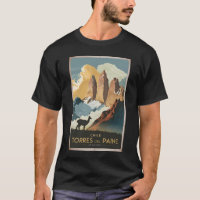 Tours del Paine Chili Illustration Art de Voyage