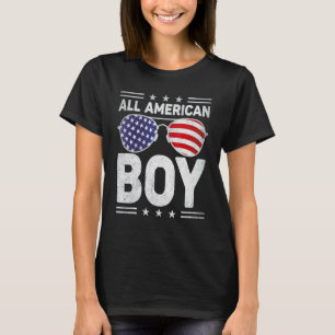 T-shirt Tous American Boy 4 juillet Lunettes de soleil Us