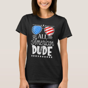T-shirt Tous American Dude 4 juillet Garçons Enfants Lunet