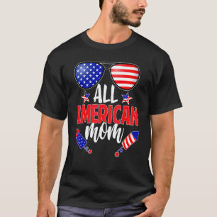 T-shirt Tous American Mom Us Drapeaux Lunettes de soleil 4