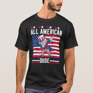 T-shirt Tous les Américains 4 juillet Dabbing Uncle Sam Us