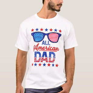 T-shirt Tous les américains papa 4 juillet Memorial Day Pè