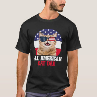 T-shirt Tous les américains papa chat