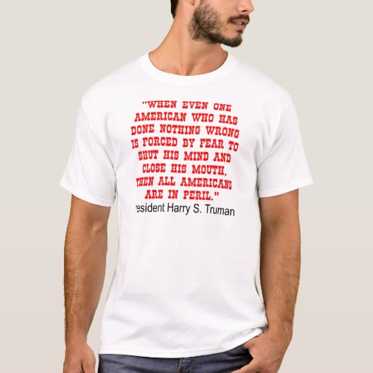 T-shirt Tous les Américains sont en péril (Devant)