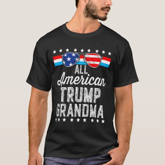 T-shirt Tous les américains Trump grand-mère drapeau améri (Devant)