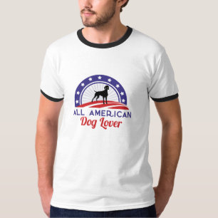 T-shirt tous les amoureux de les chiens américains