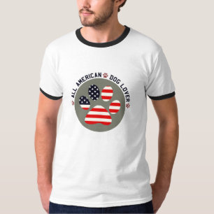 T-shirt tous les amoureux de les chiens américains