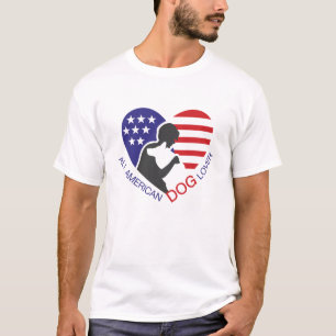 T-shirt tous les amoureux de les chiens américains