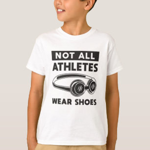 T-shirt Tous les athlètes ne portent pas de chaussures nag