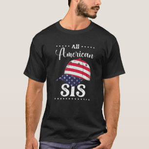 T-shirt Tous les Casquettes américains Sis 4 juillet