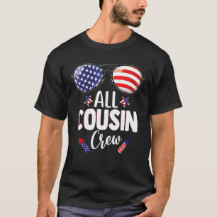 T-shirt Tous les Cousin 4 juillet Famille Américain Corres