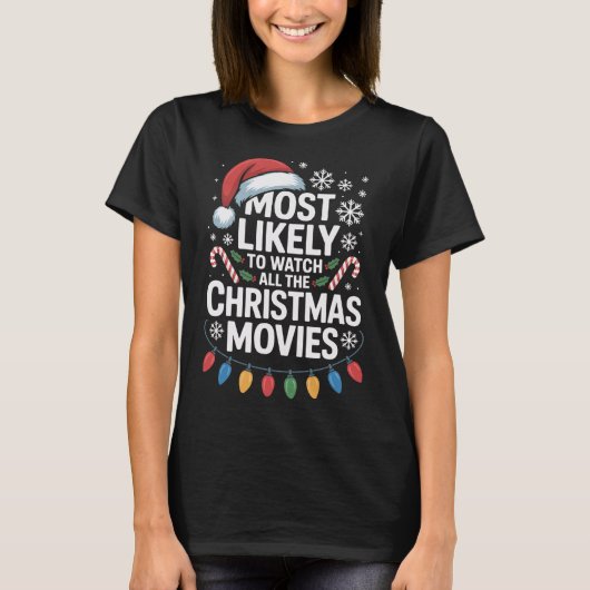T-shirt Tous Les Films De Noël Les Plus Susceptibles De Re (Devant)