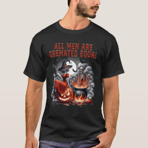 T-shirt Tous Les Hommes Sont Cremés Également Sorcière Squ