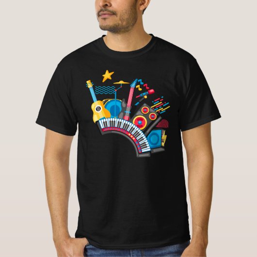 T-shirt Tous les instruments de musique (Devant)