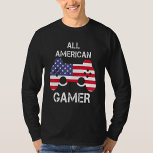 T-shirt Tous les jeux vidéo américains Gamer Us Flag 4th J