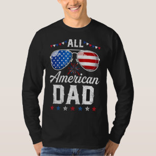 T-shirt Tous les Lunettes de soleil de drapeau papa améric