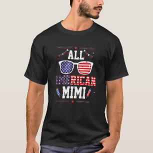 T-shirt Tous les Mimi américains 4 juillet Drapeau US Lune